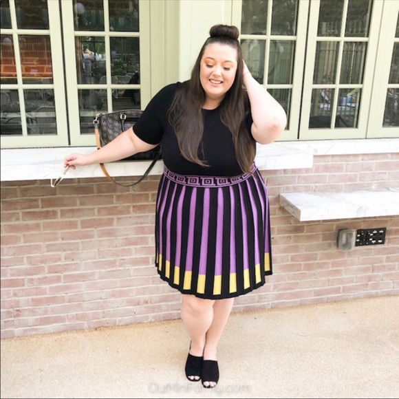 Plus Size Versace Collection Knit Pleated Dress - Picture 2 of 7